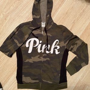 Camo Pink zip up hoodie